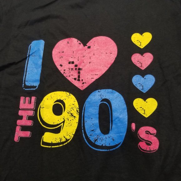 Women's I Love 90's T-shirt Short Sleeve Size XL‎ New - Picture 2 of 5